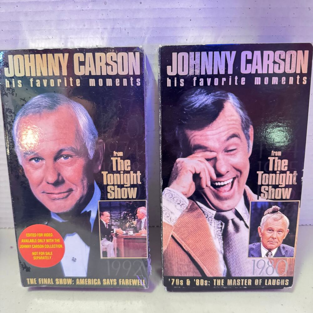 Johnny Carson The Final Show- brand new - and 70s & 80s Lot of two VHS tapes